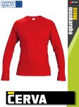   Cerva CAMBON RED pamut rugalmas egyszínű hosszúujjú póló - 160 g/m2