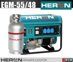 Heron EGM-55/48 AVR-1G benzinmotoros áramfejlesztő max 6800/5500 VA