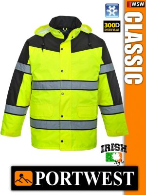 Portwest HI VIS Classic jólláthatósági kabát munkaruha m Portwest HI VIS jólláthatósági téli kabát 4in1 munkaruha