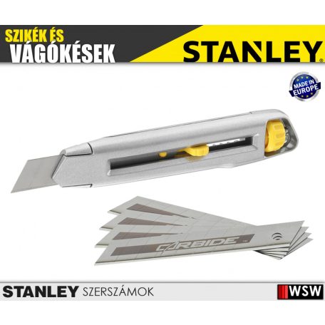 Stanley INTERLOCK fémházas tördelhető pengés kés 18mm  - szerszám