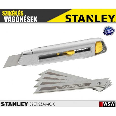 Stanley INTERLOCK fémházas tördelhető pengés kés 9mm  - szerszám