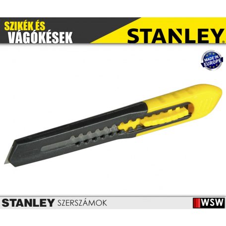 Stanley műanyagházas tördelhető pengés kés 9mm  - szerszám