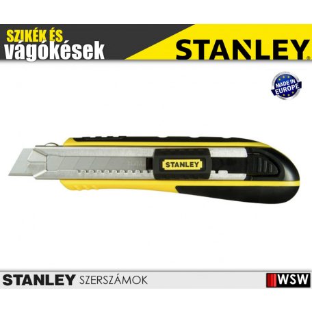 Stanley FATMAX fémházas tördelhető pengés kés fémmegvezetéses 18mm - szerszám