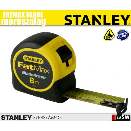 Stanley FATMAX mérőszalag extra széles 8m×32mm     - szerszám