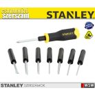 Stanley 9 részes cserélhető fejű csavarhúzó készlet - szerszám