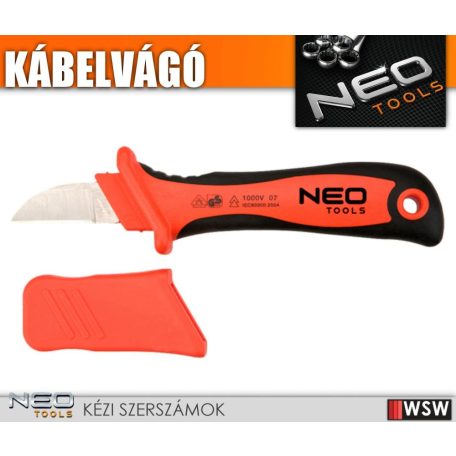 Neo Tools szigeteltnyelű kábelvágó kés - 195 mm