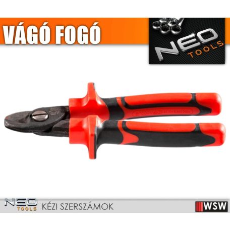 Neo Tools szigeteltnyelű csípőfogó - 160 mm