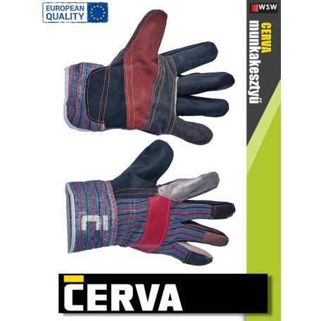 Cerva ROBIN kombinált bőrkesztyű - 12 pár/csomag