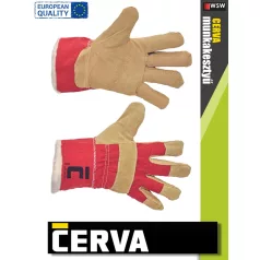  Cerva SHAG kombinált bélelt bőrkesztyű - munkakesztyű - 12 pár/csomag
