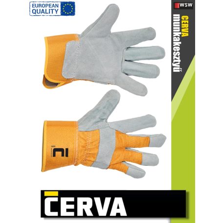 Cerva EIDER kombinált bőrkesztyű - munkakesztyű - 1 pár/csomag