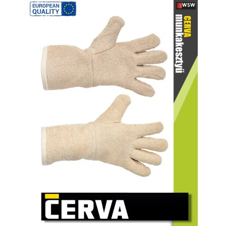 Cerva LAPWING bélelt textil varrott munkakesztyű - 12 pár/csomag