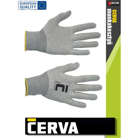 Cerva WRYNECK ESD textil kötött munkakesztyű - 12 pár/csomag