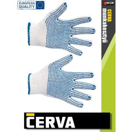 Cerva QUAIL textil kötött munkakesztyű - 12 pár/csomag