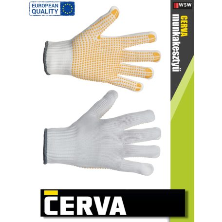 Cerva PLOVER YELLOW C vágásbiztos textil kötött munkakesztyű - 12 pár/csomag