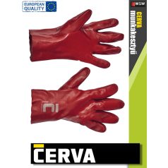   Cerva REDSTART varrott pvc-mártott munkakesztyű 27 cm - 12 pár/csomag