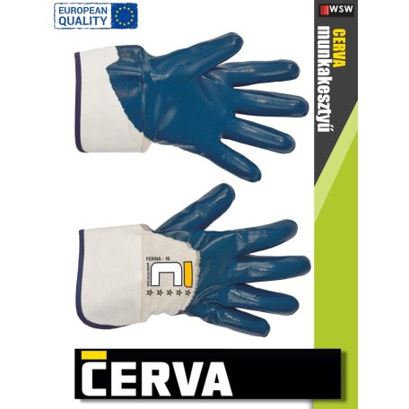 Cerva FERINA kötött NITRIL-mártott munkakesztyű - 12 pár/csomag