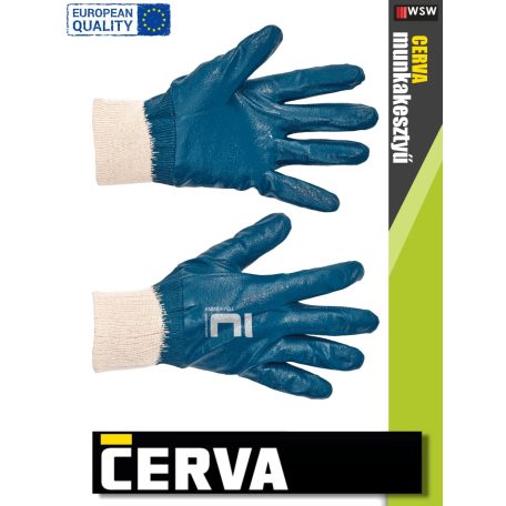 Cerva HARRIER FULL kötött nitril-mártott munkakesztyű - 12 pár/csomag