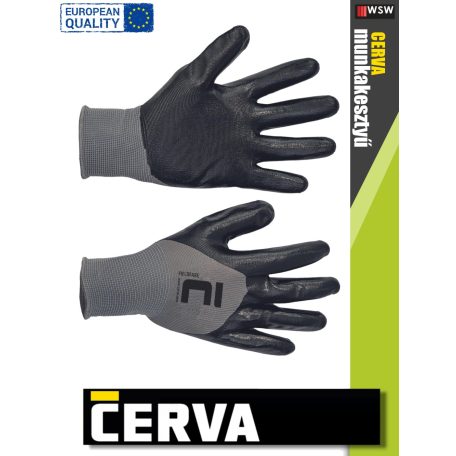 Cerva FIELDFARE textil nitrilmártott munkakesztyű - 12 pár/csomag