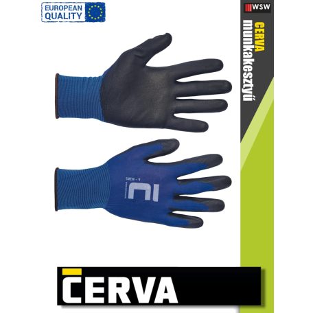 Cerva SMEW textil nitrilmártott kesztyű - munkakesztyű - 12 pár/csomag