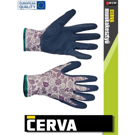 Cerva PINTAIL textil latex-mártott kesztyű - munkakesztyű - 12 pár/csomag