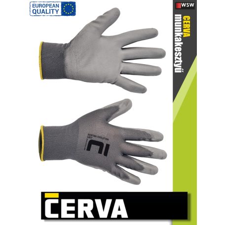 Cerva BUNTING EVOLUTION textil PU-mártott kesztyű - munkakesztyű - 12 pár/csomag