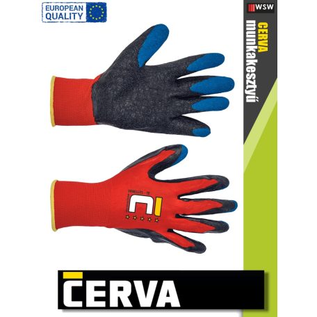 Cerva VANELLUS textil PU-mártott kesztyű - munkakesztyű - 12 pár/csomag