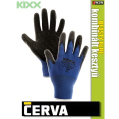   Cerva Kixx BEASTY BLUE textil kötötött latex kesztyű - munkakesztyű