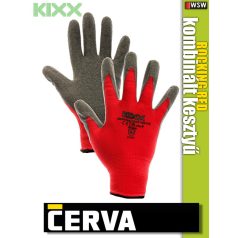   Cerva Kixx ROCKING RED textil kötötött latex kesztyű - munkakesztyű