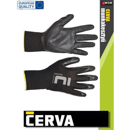 Cerva TURNSTONE textil nitrilmártott kesztyű - munkakesztyű - 12 pár/csomag