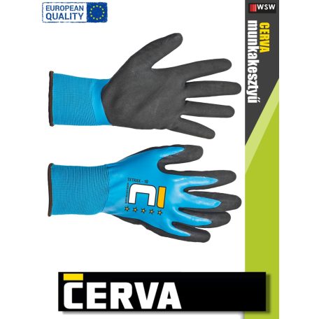 Cerva TETRAX textil PU-mártott munkakesztyű - 12 pár/csomag