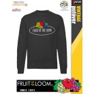 Fruit of the Loom VINTAGE BLACK feliratos unisex pulóver - munkaruha - utcai ruházat