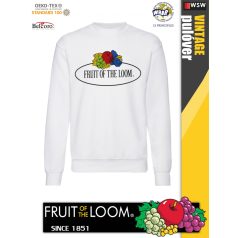   Fruit of the Loom VINTAGE WHITE feliratos unisex pulóver - munkaruha - utcai ruházat
