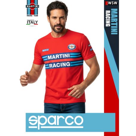 Sparco MARTINI RACING RED prémium környakas póló - munkaruha