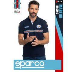   Sparco MARTINI RACING NAVY prémium technikai galléros póló - munkaruha
