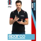Sparco MARTINI RACING BLACK prémium technikai galléros póló - munkaruha