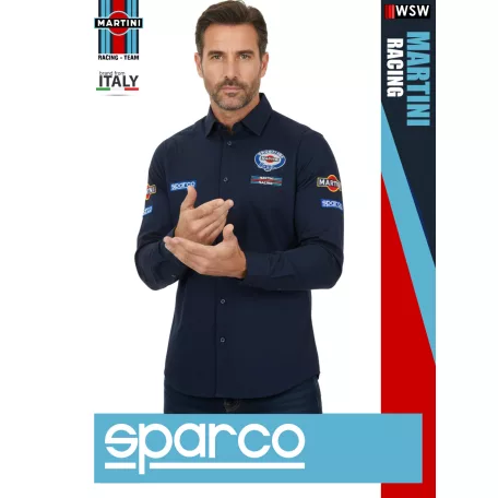 Sparco MARTINI RACING NAVY prémium technikai hosszúujjú ing - munkaruha