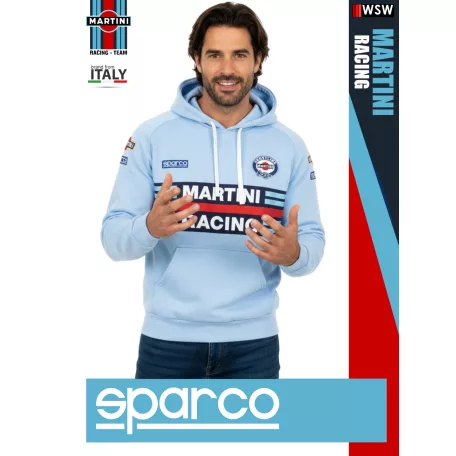 Sparco MARTINI RACING SKYBLUE prémium technikai pulóver - munkaruha