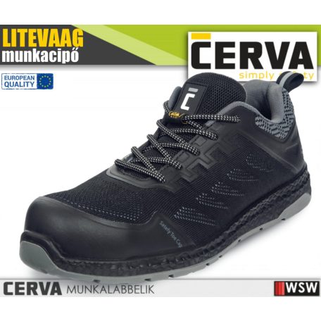 Cerva LITEVAAG S1PS BLACK technikai fémmentes munkacipő - munkabakancs