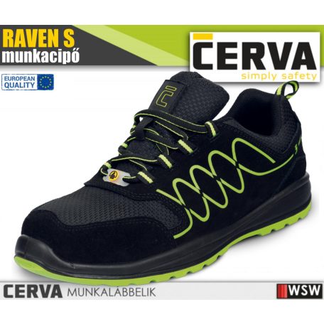 Cerva RAVEN SPORTY S1P GREEN technikai munkacipő - munkabakancs