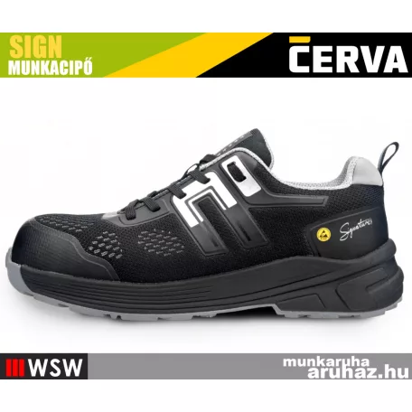 Cerva SIGN BLACK S1PS technikai könyített fémmentes munkacipő - munkabakancs
