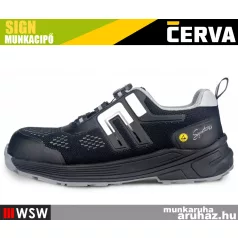   Cerva SIGN BLACK S1PS technikai önbefűzős fémmentes munkacipő - munkabakancs