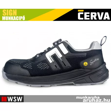Cerva SIGN BLACK S1PS technikai önbefűzős fémmentes munkacipő - munkabakancs
