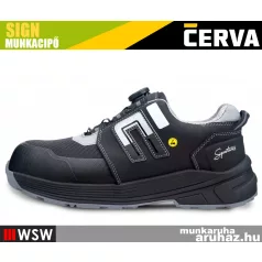   Cerva SIGN BLACK S3S technikai önbefűzős fémmentes munkacipő - munkabakancs