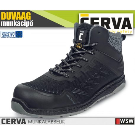 CervaDUVAAG S1PS BLACK technikai fémmentes munkacipő - munkabakancs