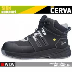   Cerva SIGN BLACK S3S technikai könyített fémmentes munkacipő - munkabakancs