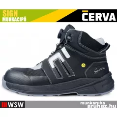   Cerva SIGN BLACK S3S technikai önbefűzős fémmentes munkacipő - munkabakancs