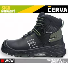   Cerva SIGN-D BLACK S7S technikai vízálló fémmentes munkacipő - munkabakancs