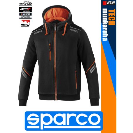 Sparco TECH BLACKORANGE COLORADO prémium rugalmas kapucnis pulóver - munkaruha
