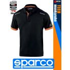 Sparco TECH BLACKORANGE TOLEDO prémium rugalmas galléros póló - munkaruha