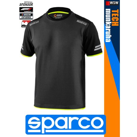 Sparco TECH GREYYELLOW TUCSON prémium rugalmas környakas póló - munkaruha
